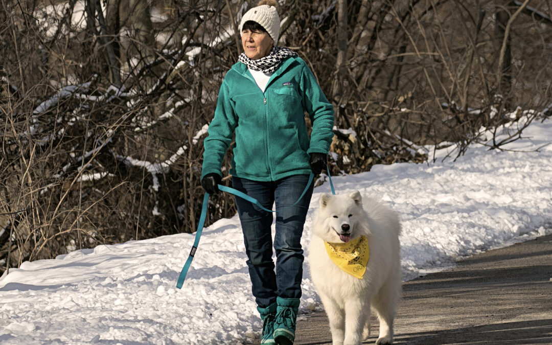 Meet our 2021 QC Outdoor bloggers, Teri and her sweet Samoyed, Kaia.